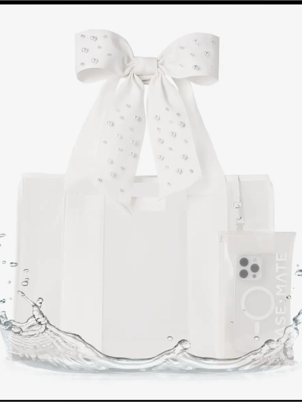 Case mate NWT with pearl bow